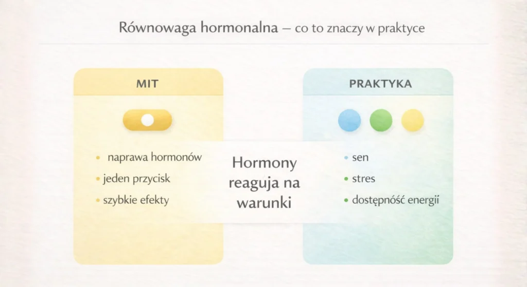 równowaga hormonalna - 1 Równowaga hormonalna - co to znaczy w praktyce - infografika