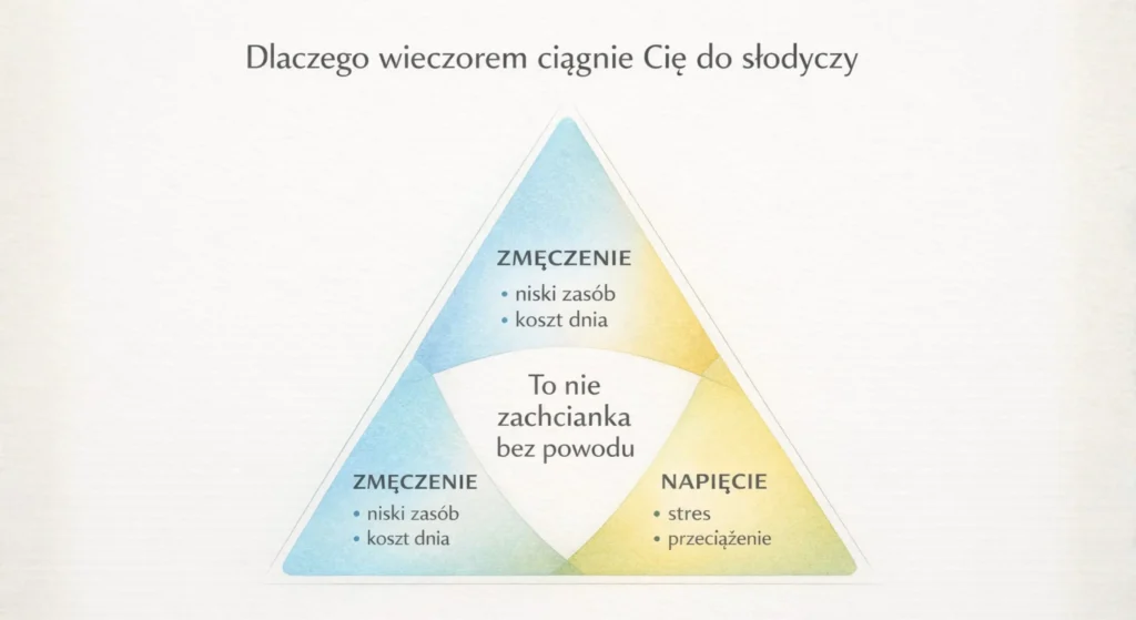 dlaczego wieczorem ciągnie cię do słodyczy - 1 Dlaczego wieczorem ciągnie Cię do słodyczy - infografika
