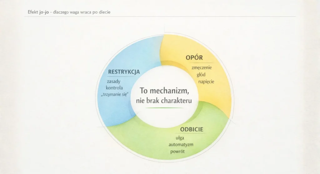 efekt jo-jo jak uniknąć - 1 Efekt jo-jo - dlaczego waga wraca po diecie - infografika